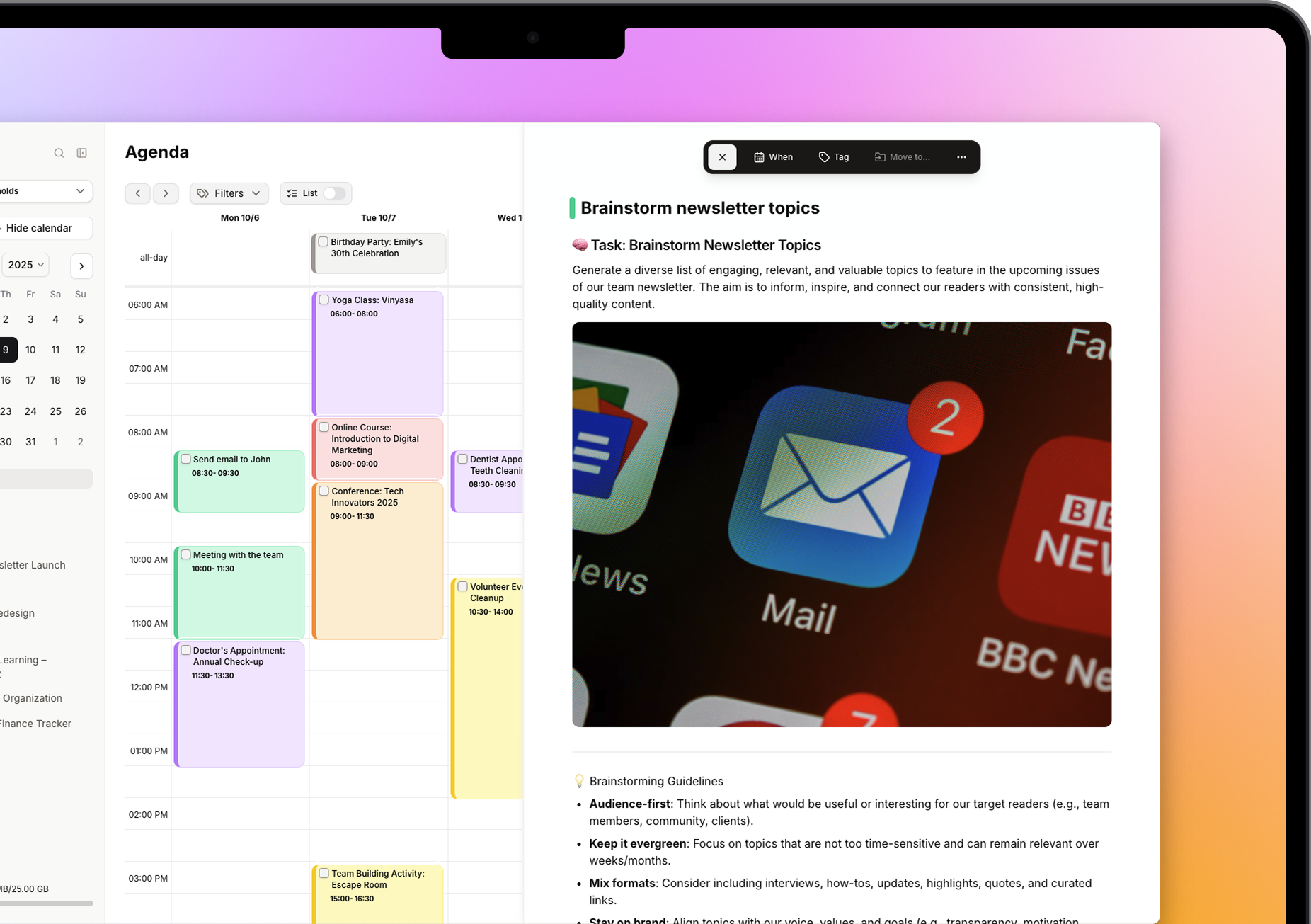 Manage all your tasks and calendar in one place