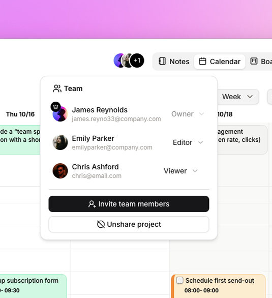 Collaborate with your team in real time effortlessly